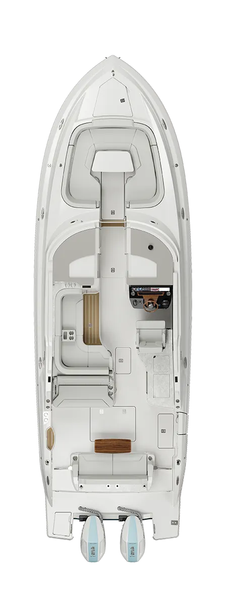 35 LX exterior planview without hardtop | Tiara Yachts