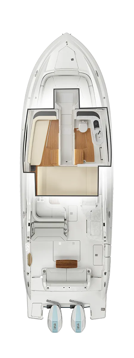 35 LX inteior planview | Tiara Yachts