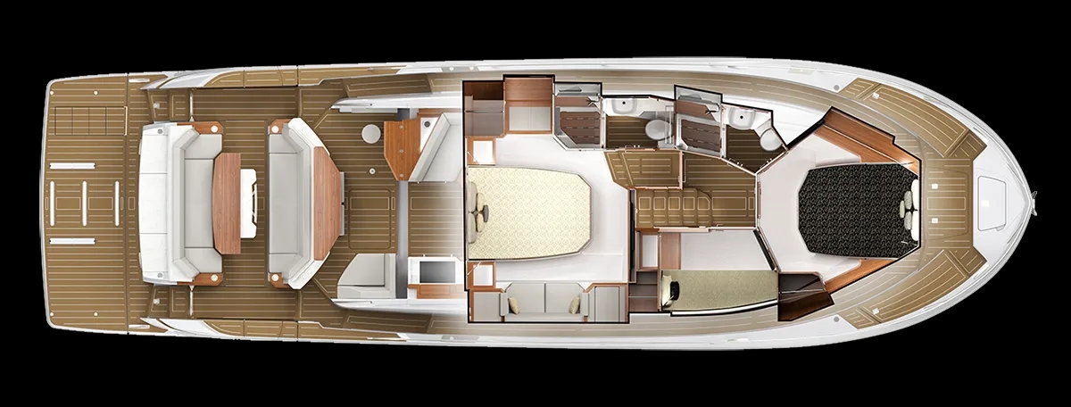 BELOW DECK PLAN VIEW