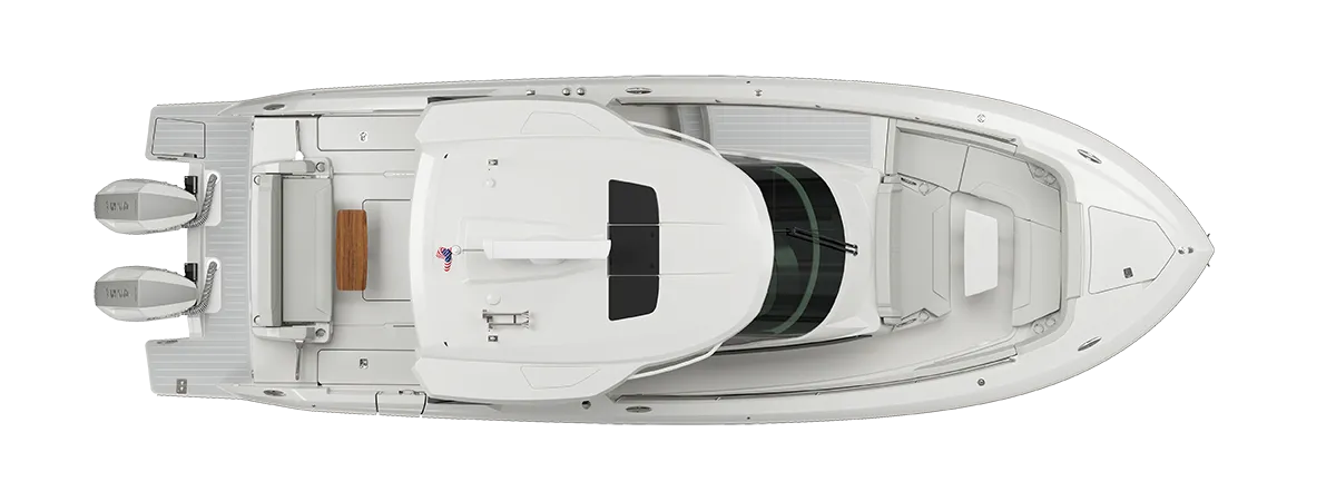 Tiara Yachts 35 LS Exterior Deck Planview with Hardtop